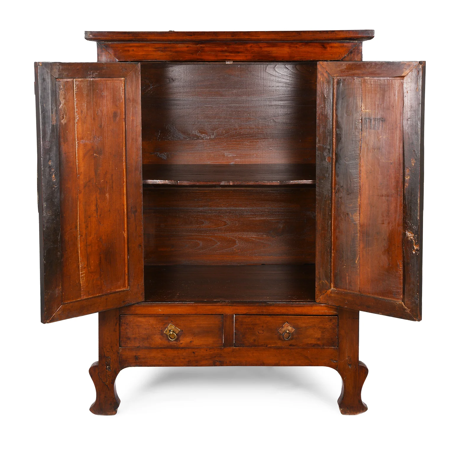 Tall Walnut Cabinet From Gansu - Late 19th Century - Image 3