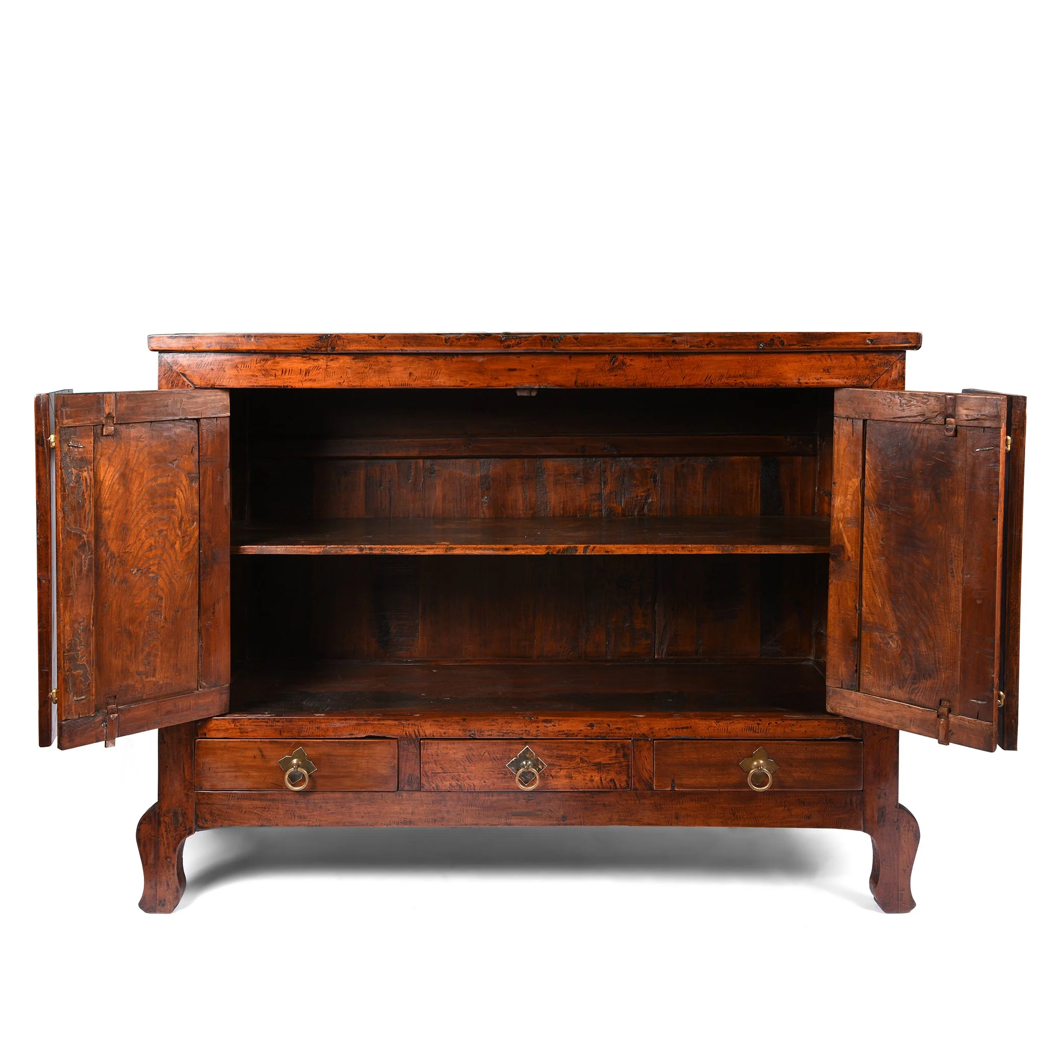 Walnut Chinese Cabinet From Gansu Province - 19thC - Image 2