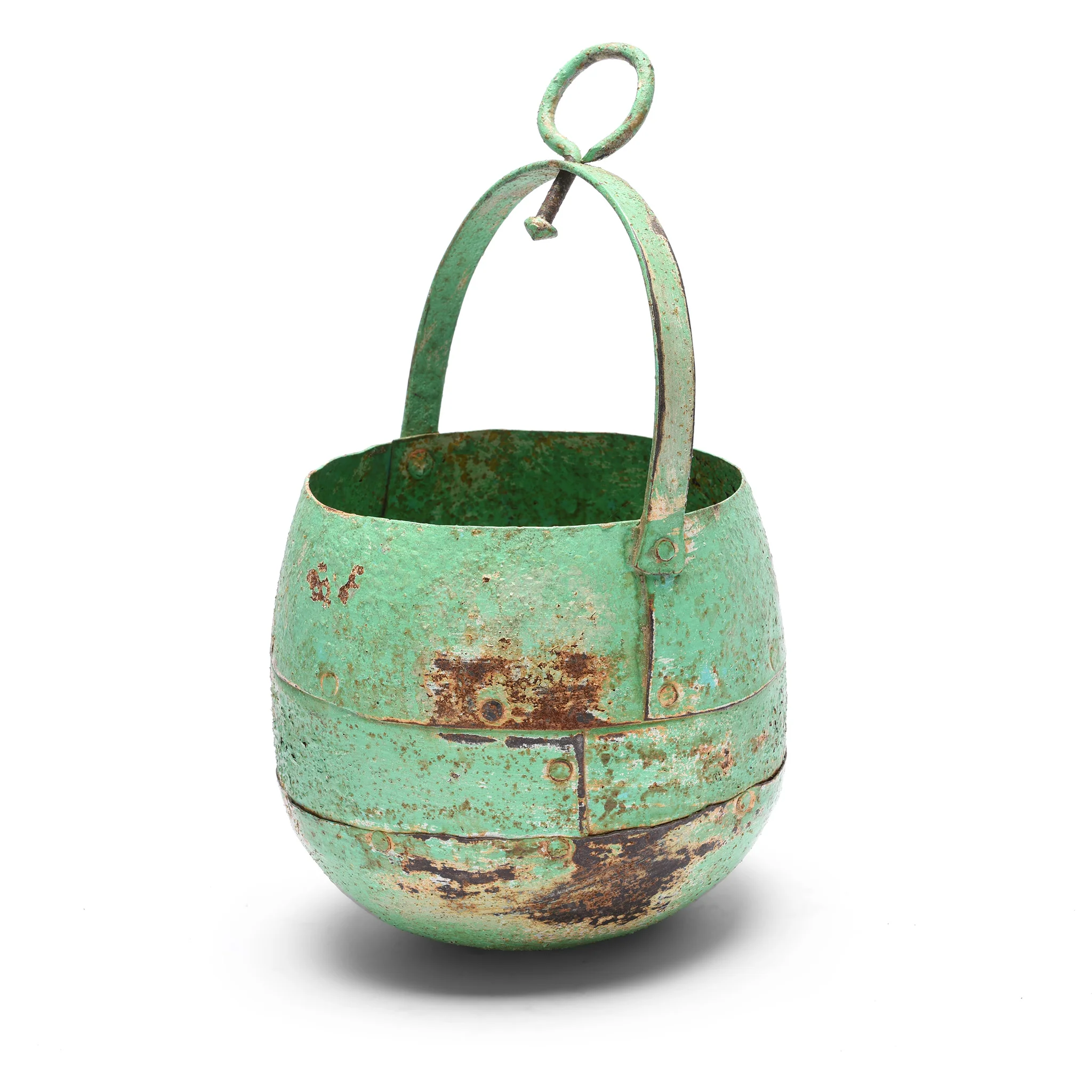 Vintage Well Buckets From Rajasthan For Hanging Planter - Image 10