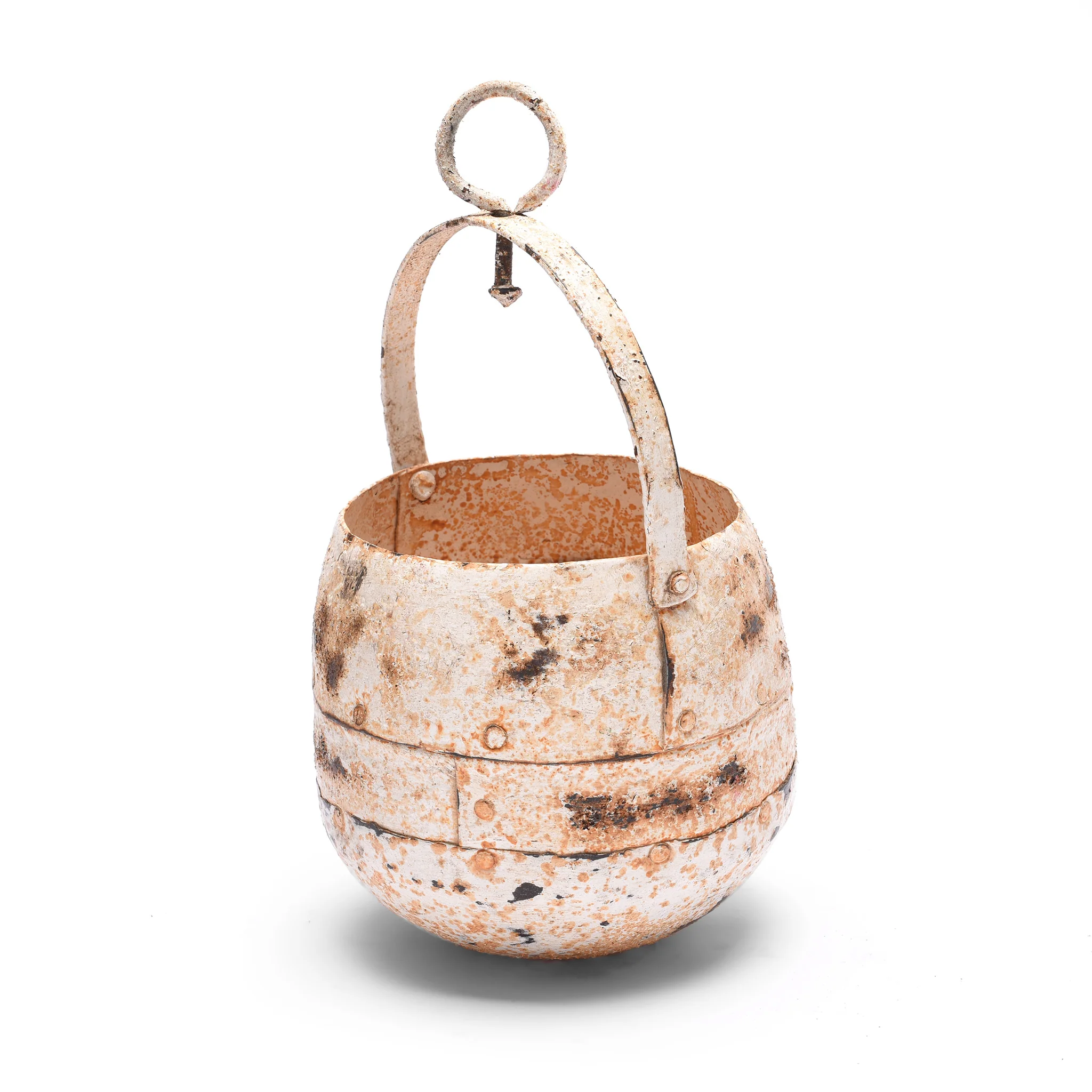 Vintage Well Buckets From Rajasthan For Hanging Planter - Image 12