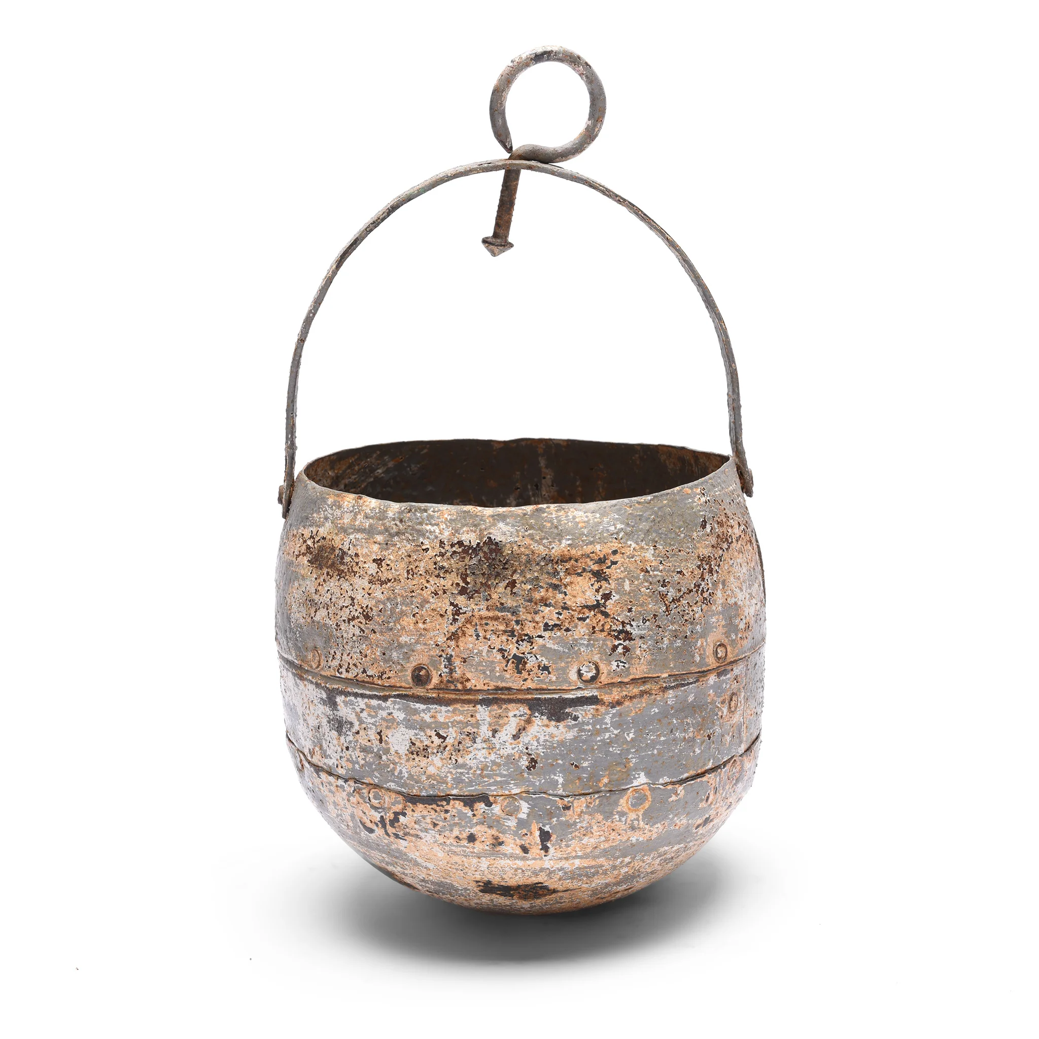 Vintage Well Buckets From Rajasthan For Hanging Planter - Image 3