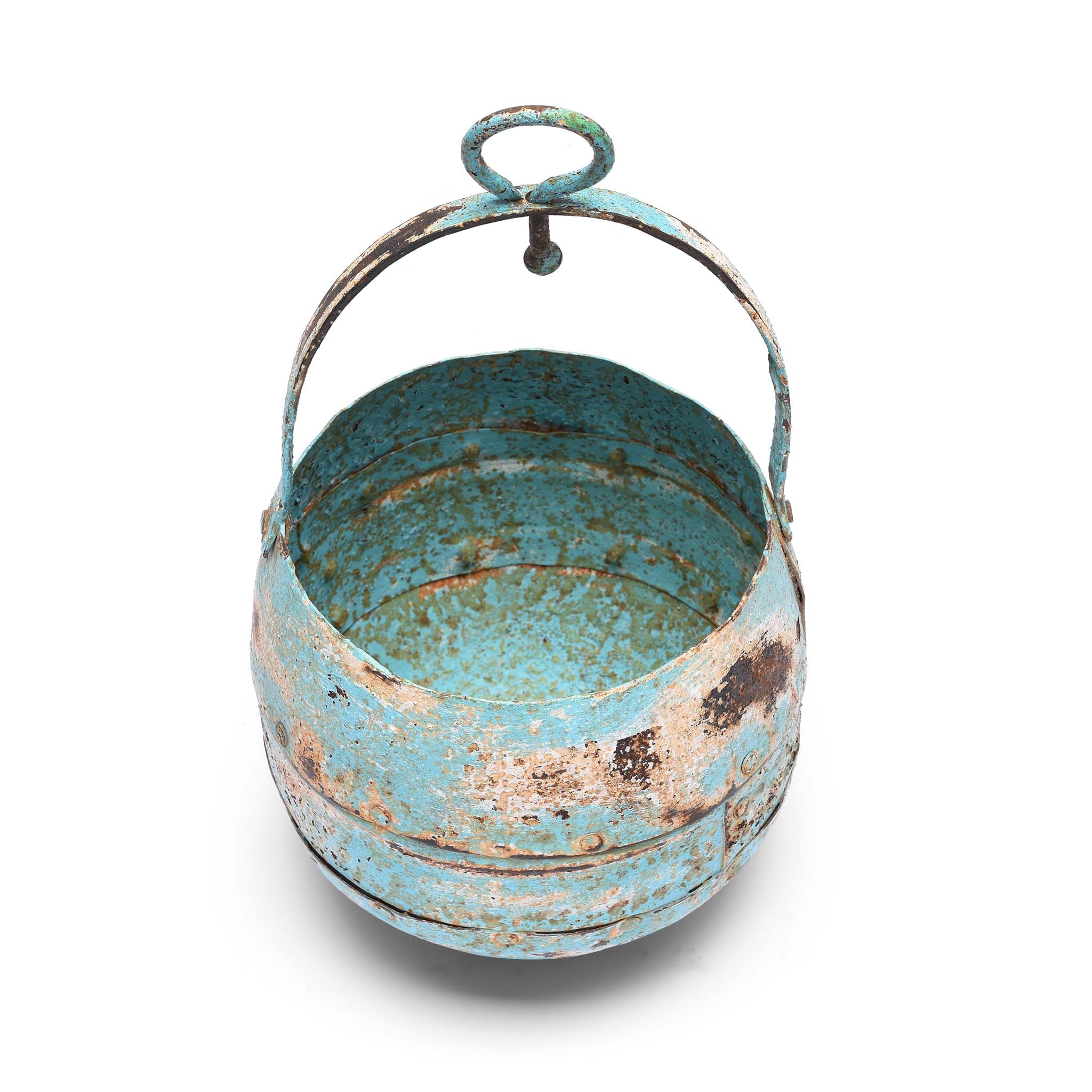 Vintage Well Buckets From Rajasthan For Hanging Planter - Image 5