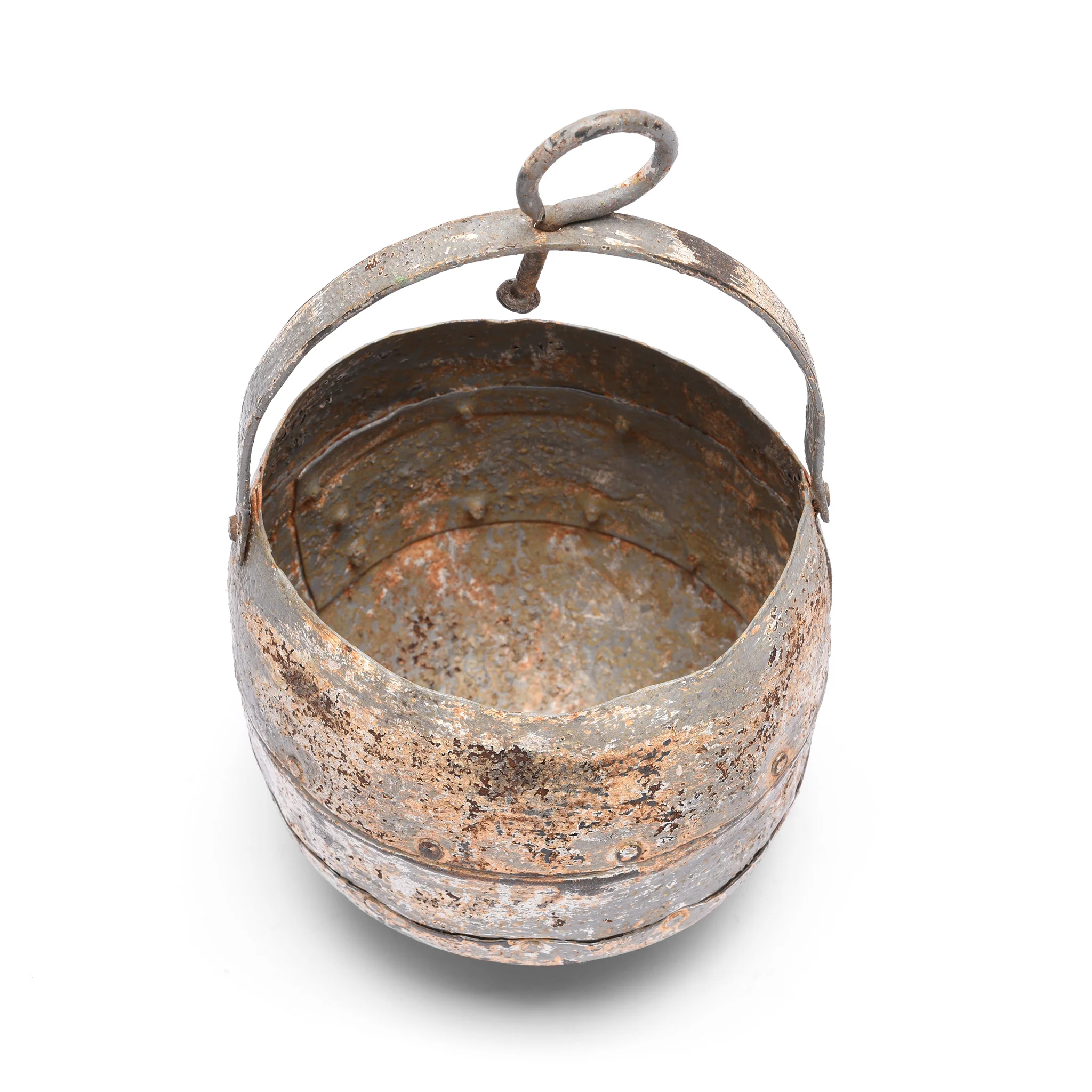 Vintage Well Buckets From Rajasthan For Hanging Planter - Image 8