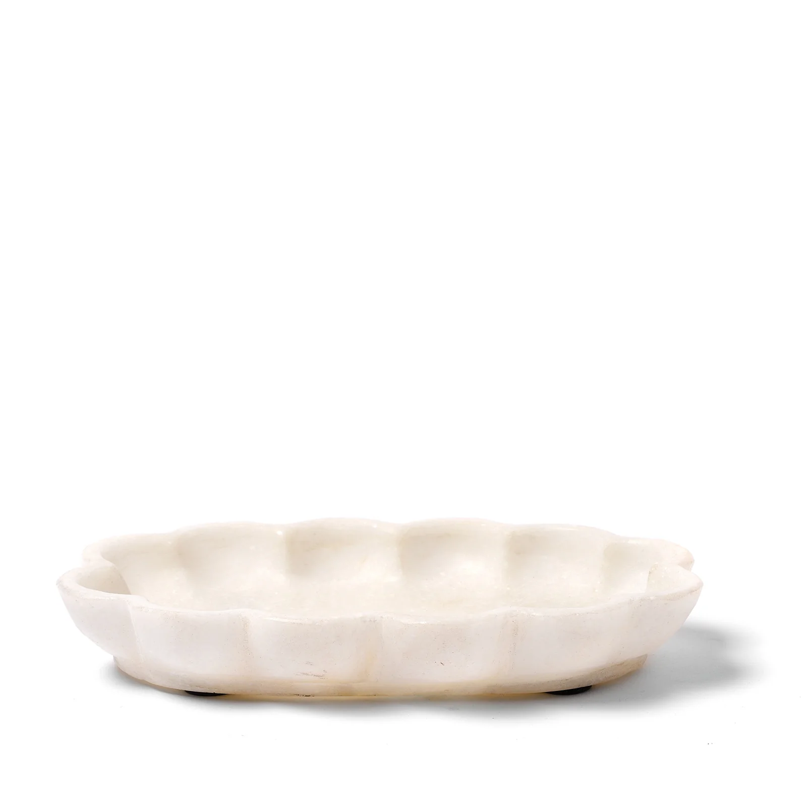 Fluted White Marble Soap Dish - Image 4