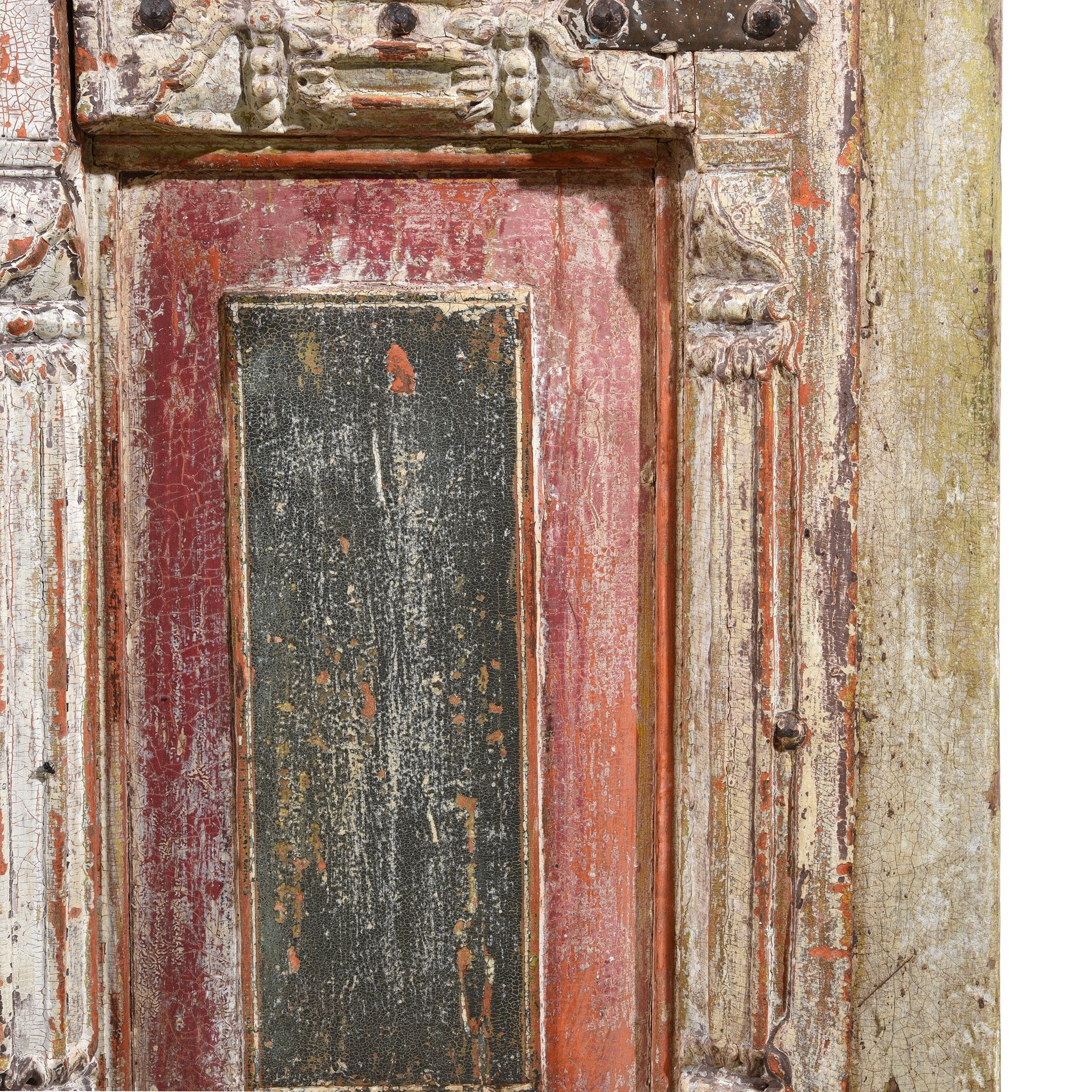 White Painted Jali Doors From Gujarat - 19thC - Image 5