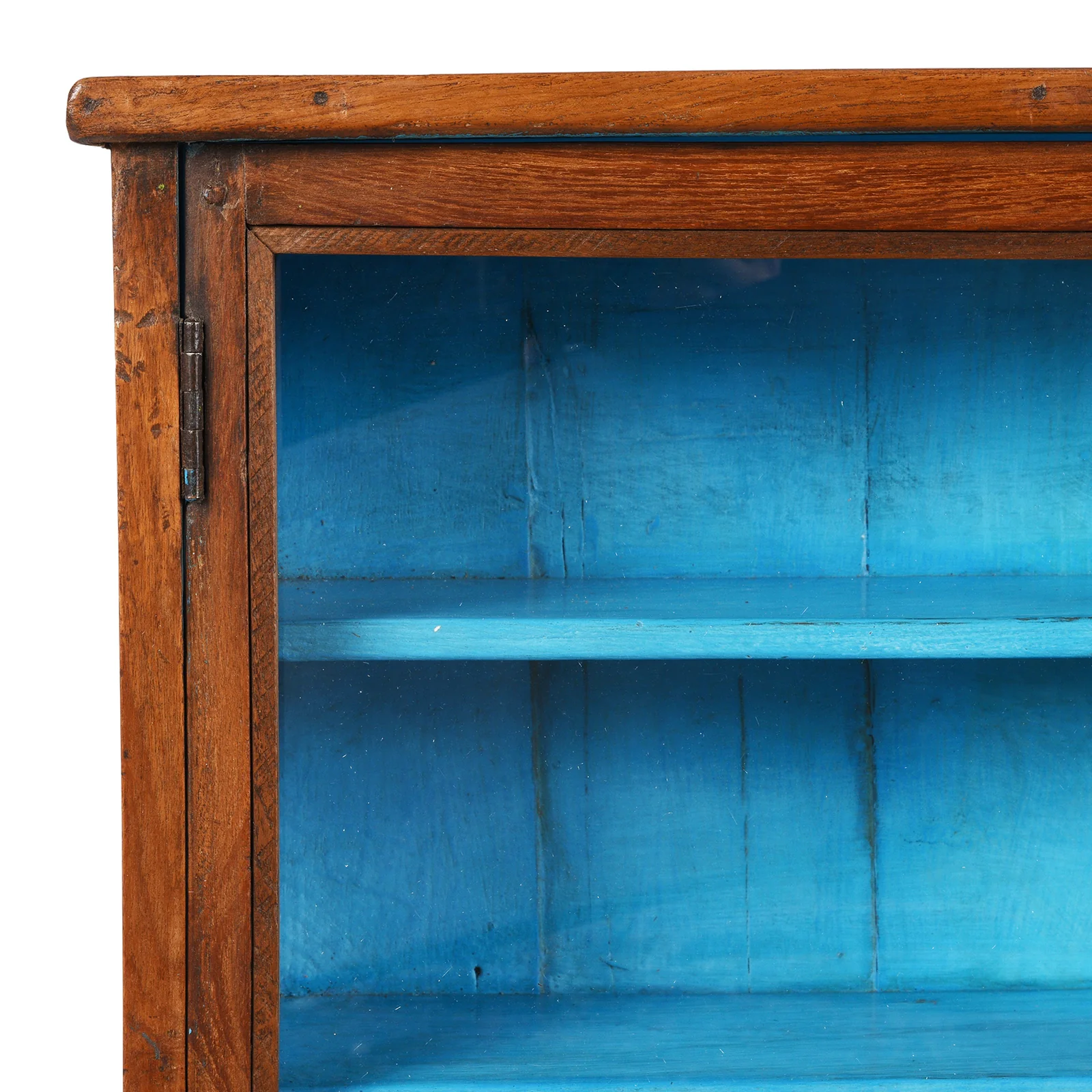 Wide Teak Glazed Wall Cabinet - Ca 1920 - Image 2