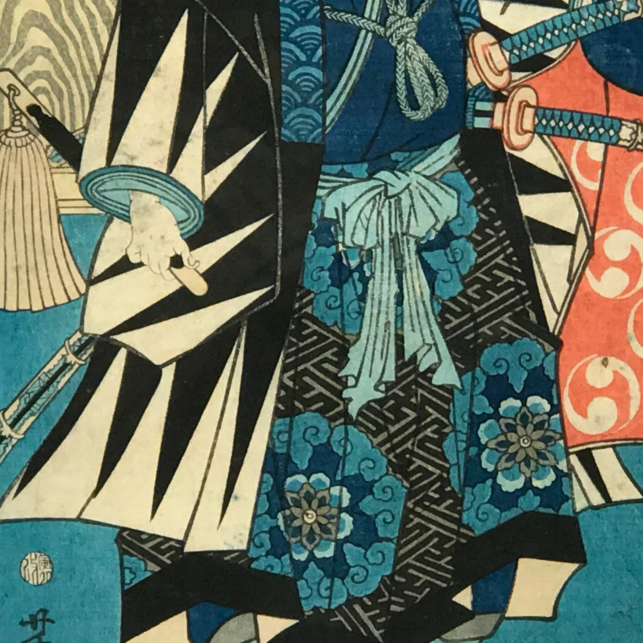 Woodblock Print of Ohboshi Yuranosuke by Yoshitora - 19thC - Image 4