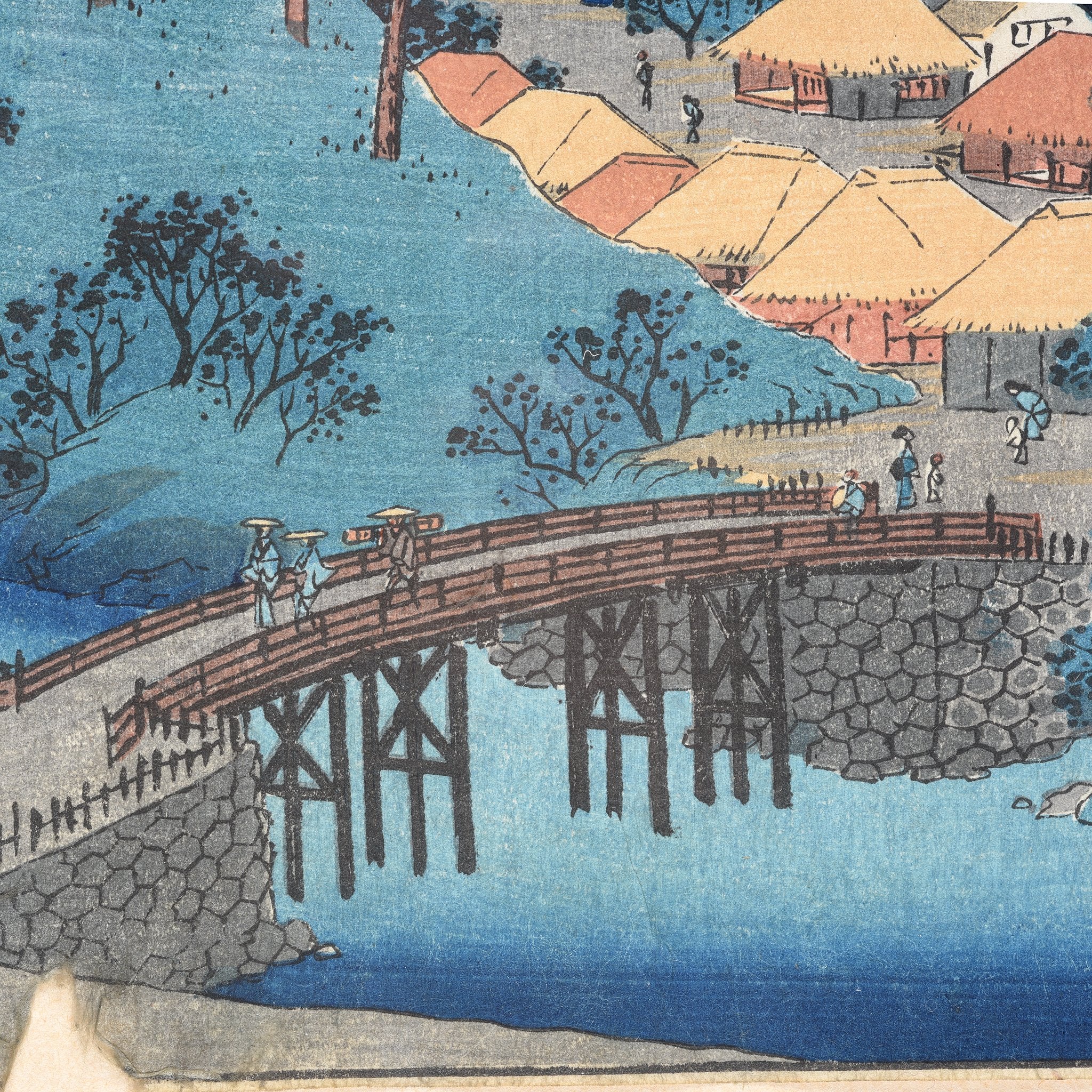 Woodblock Print of Ueno in Iga Province by Hiroshige - 1853 - Image 2