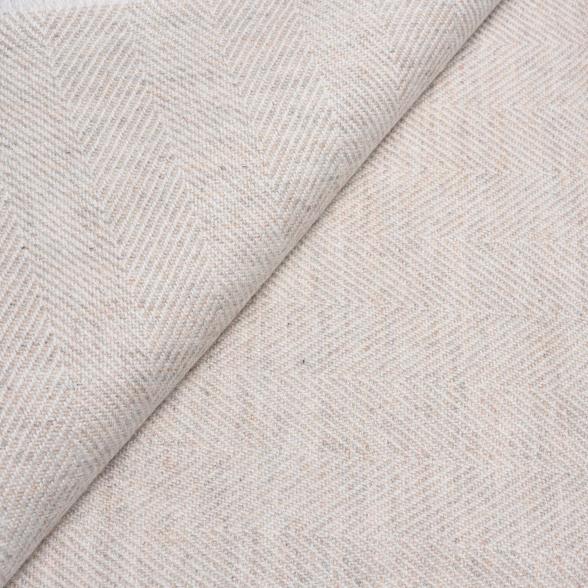 Wool Herringbone Throw from Kashmir - Image 3