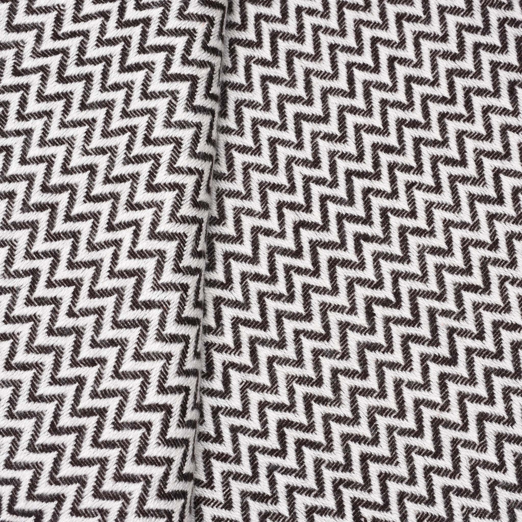Wool Zig Zag Throw from Kashmir - Image 4