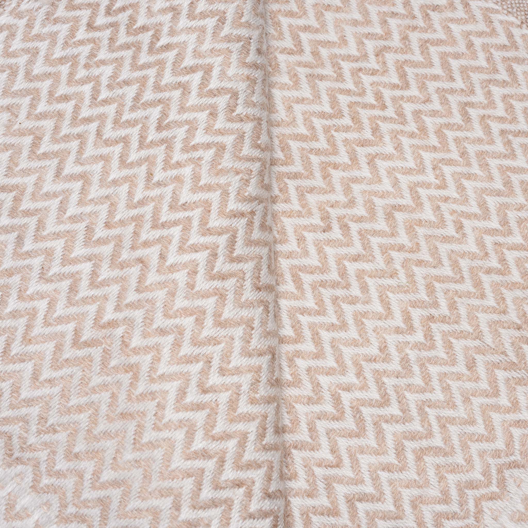 Wool Zig Zag Throw from Kashmir - Image 5