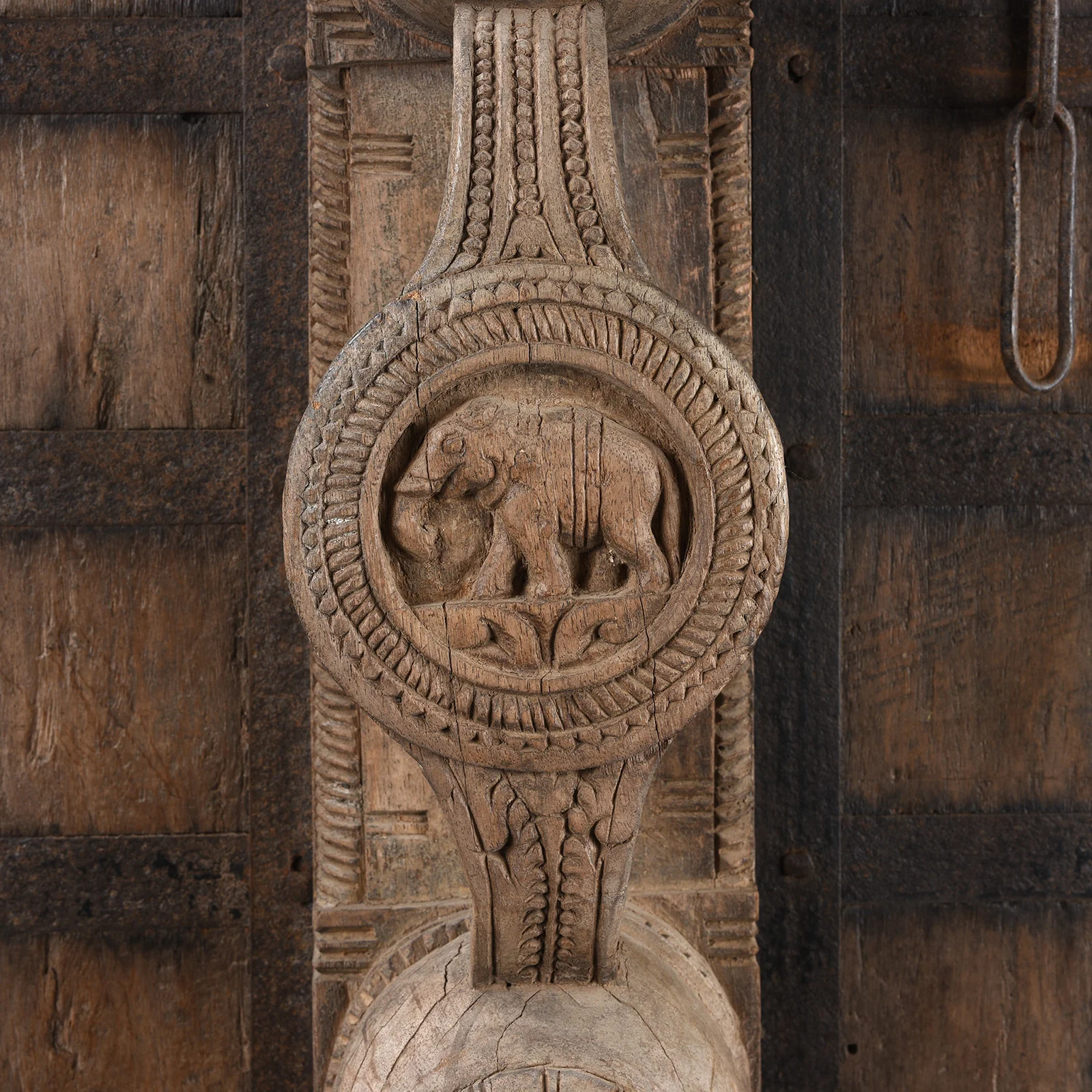 Carved Yali Door From Kerala - 19th Century - Image 2