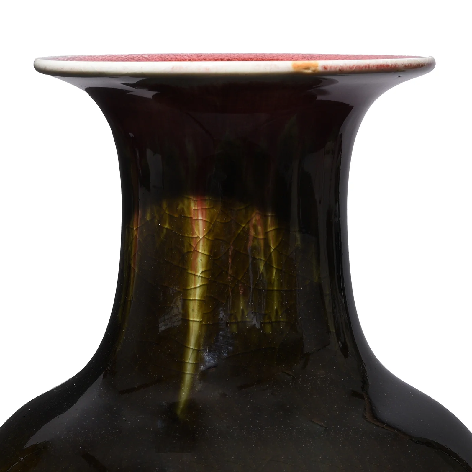 Yaobian Dark Red Flambe Porcelain Fengweizun Vase - Image 4