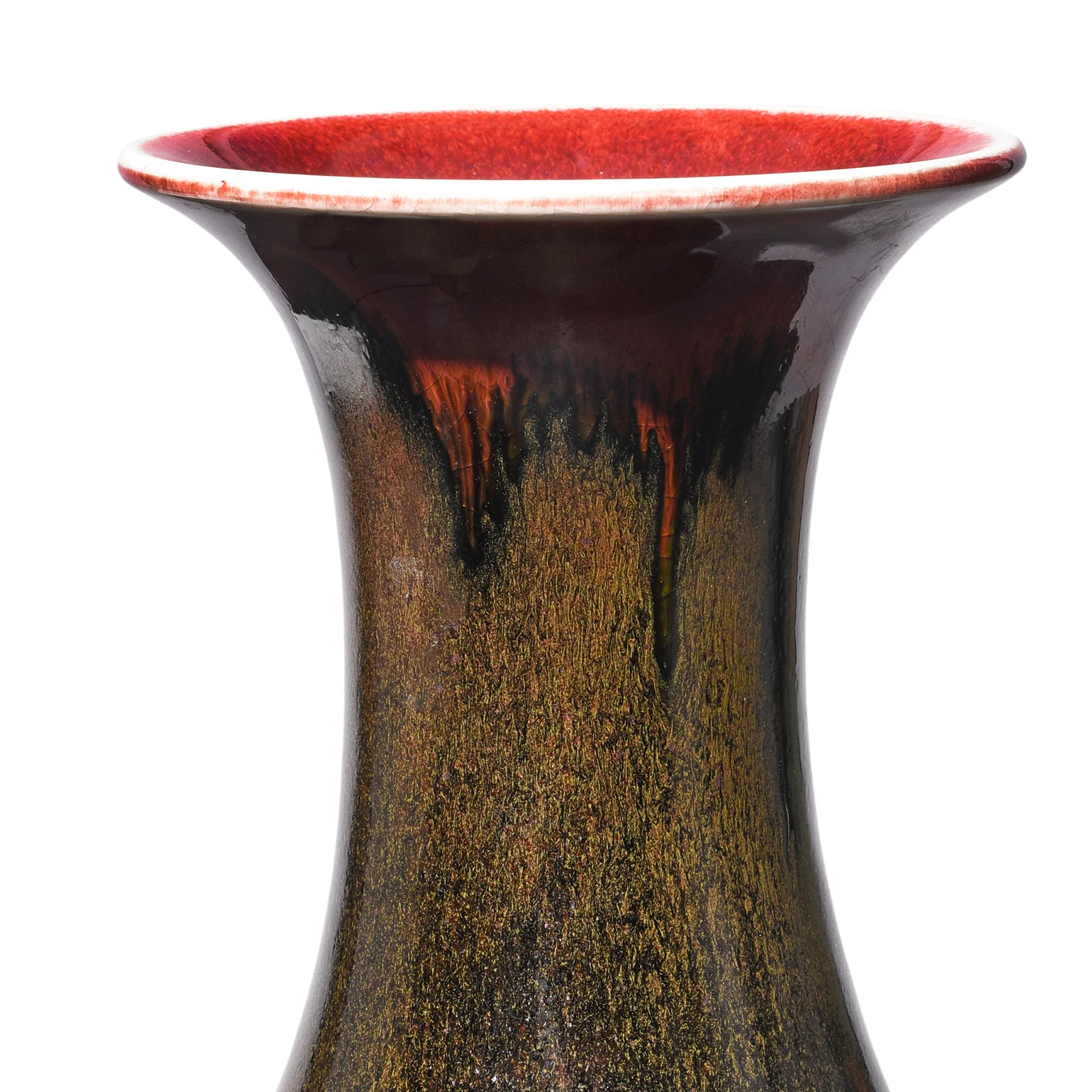 Yaobian Dark Red Flambe Porcelain Yuhuchunping Vase - Image 5