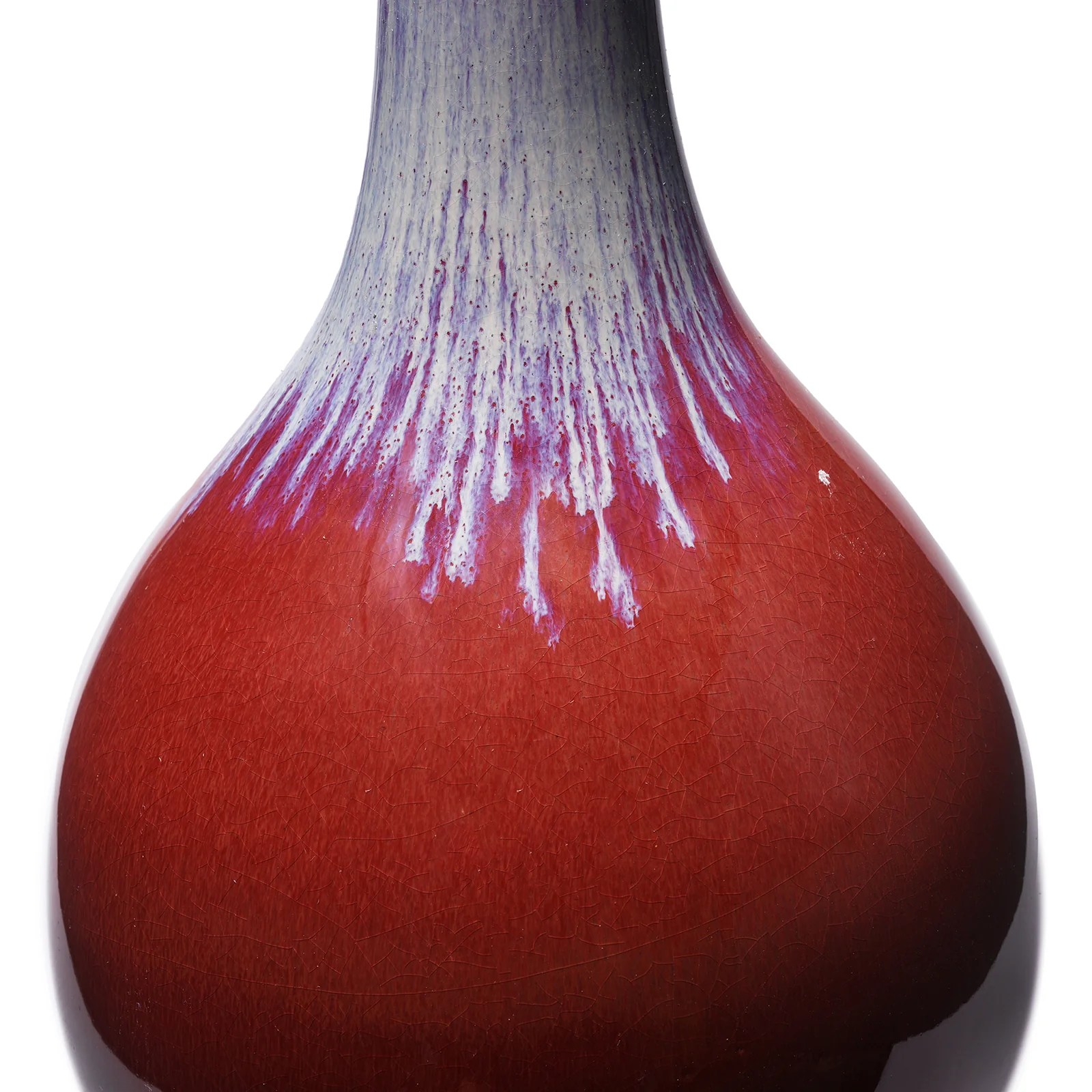 Yaobian Ice Red Flambe Porcelain Danping Vase - Image 2