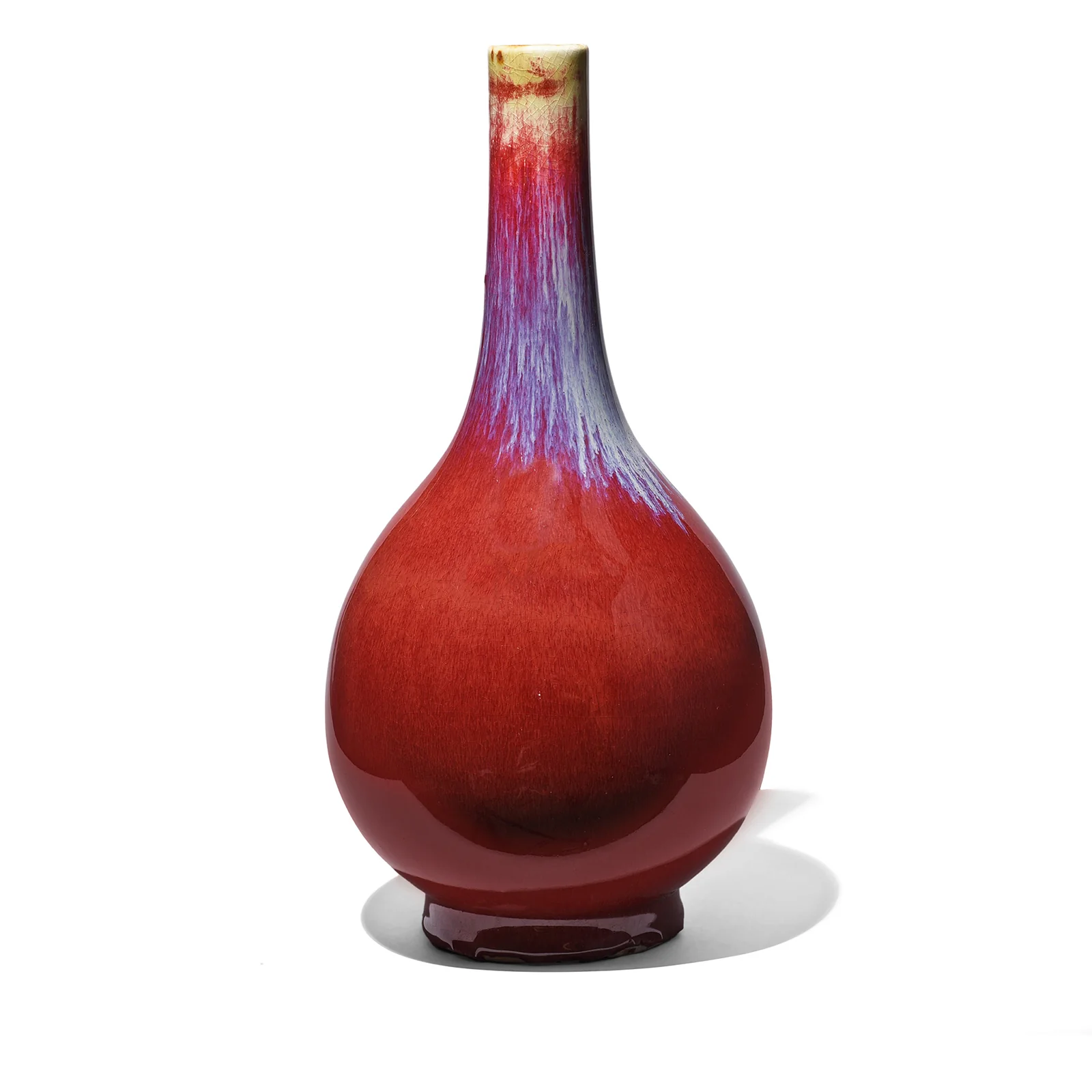 Yaobian Ice Red Flambe Porcelain Danping Vase - Image 3
