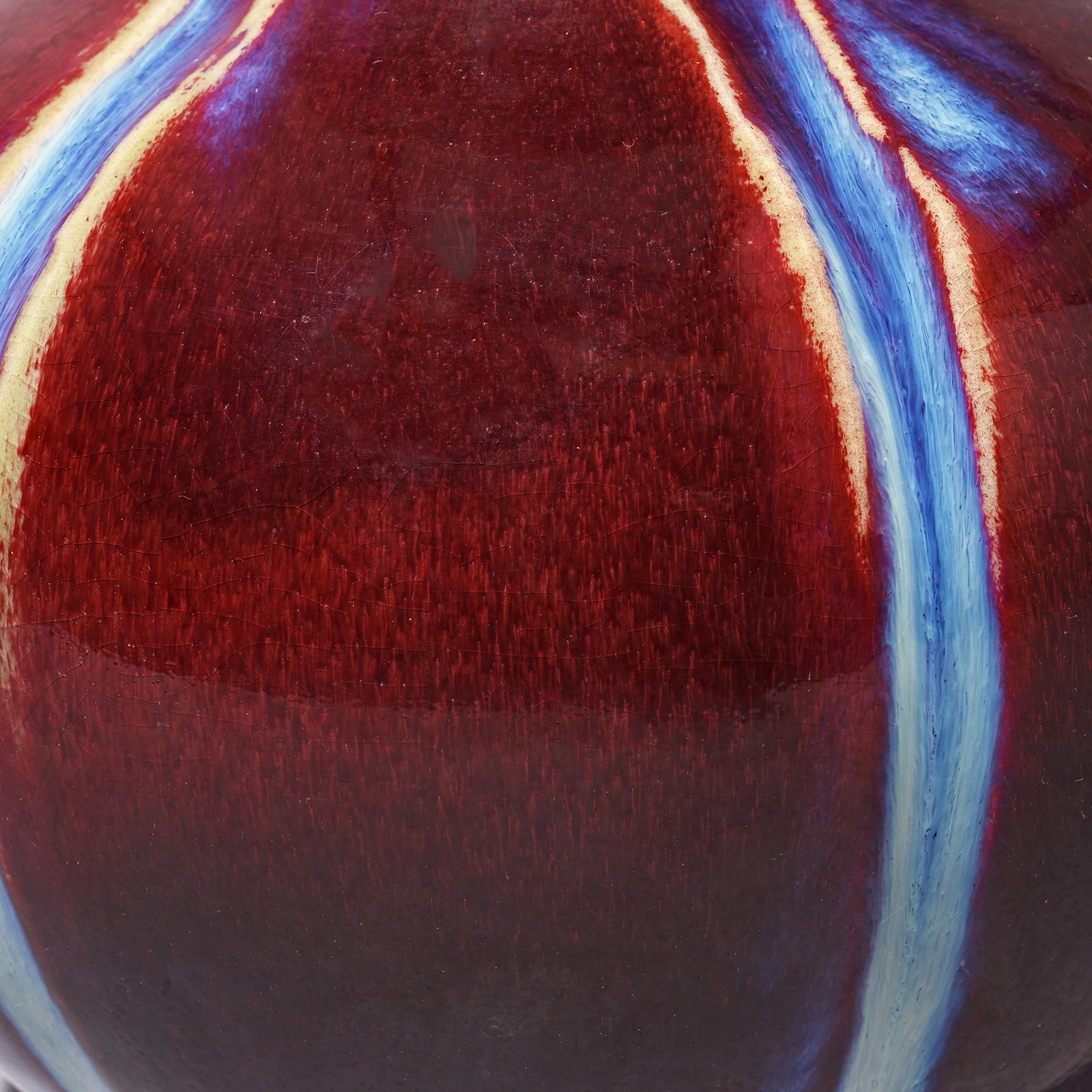 Yaobian Ice Red Flambe Porcelain Flower Vase - Image 4