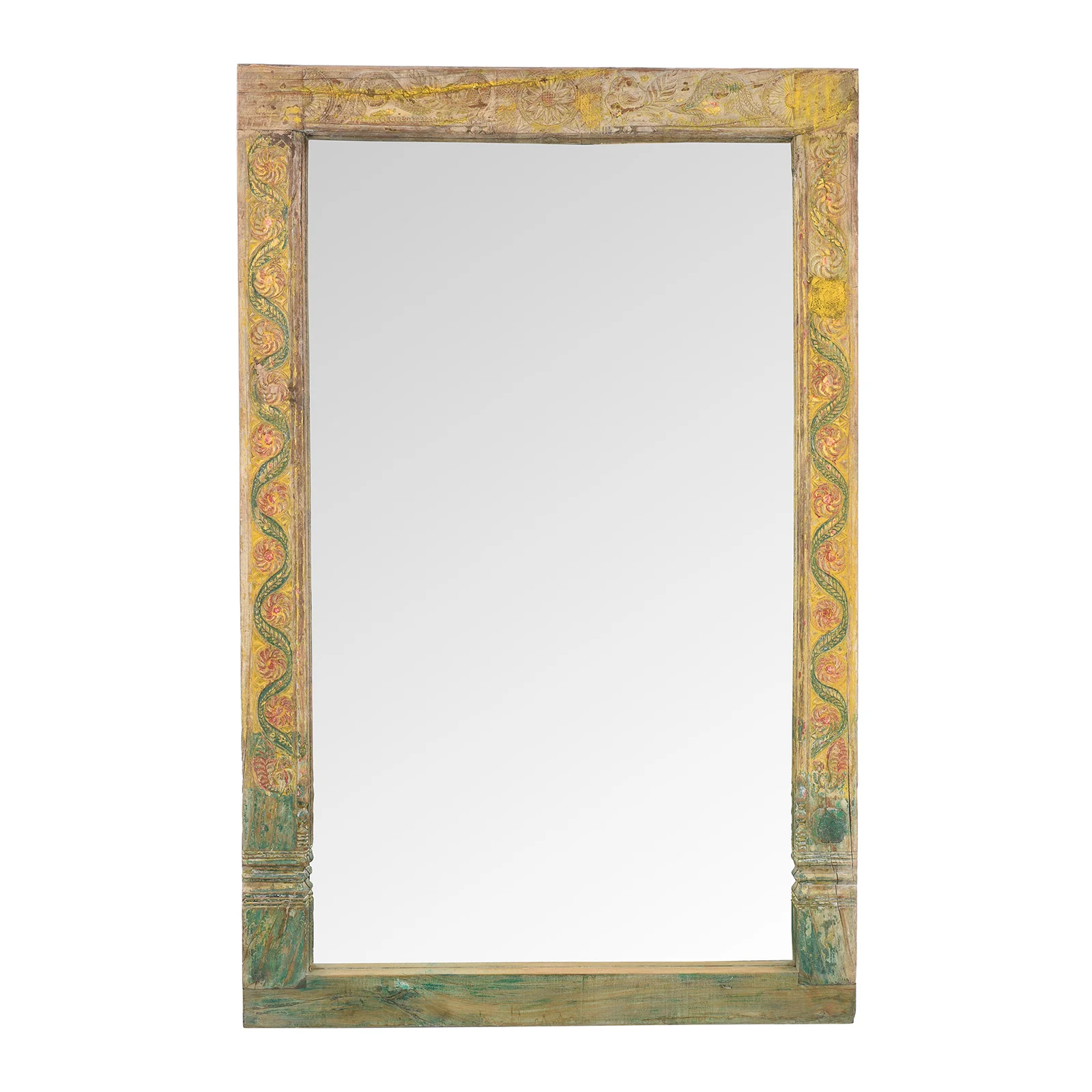 Painted Door Mirror From Andhra Pradesh - Late 19th Century - Image 2