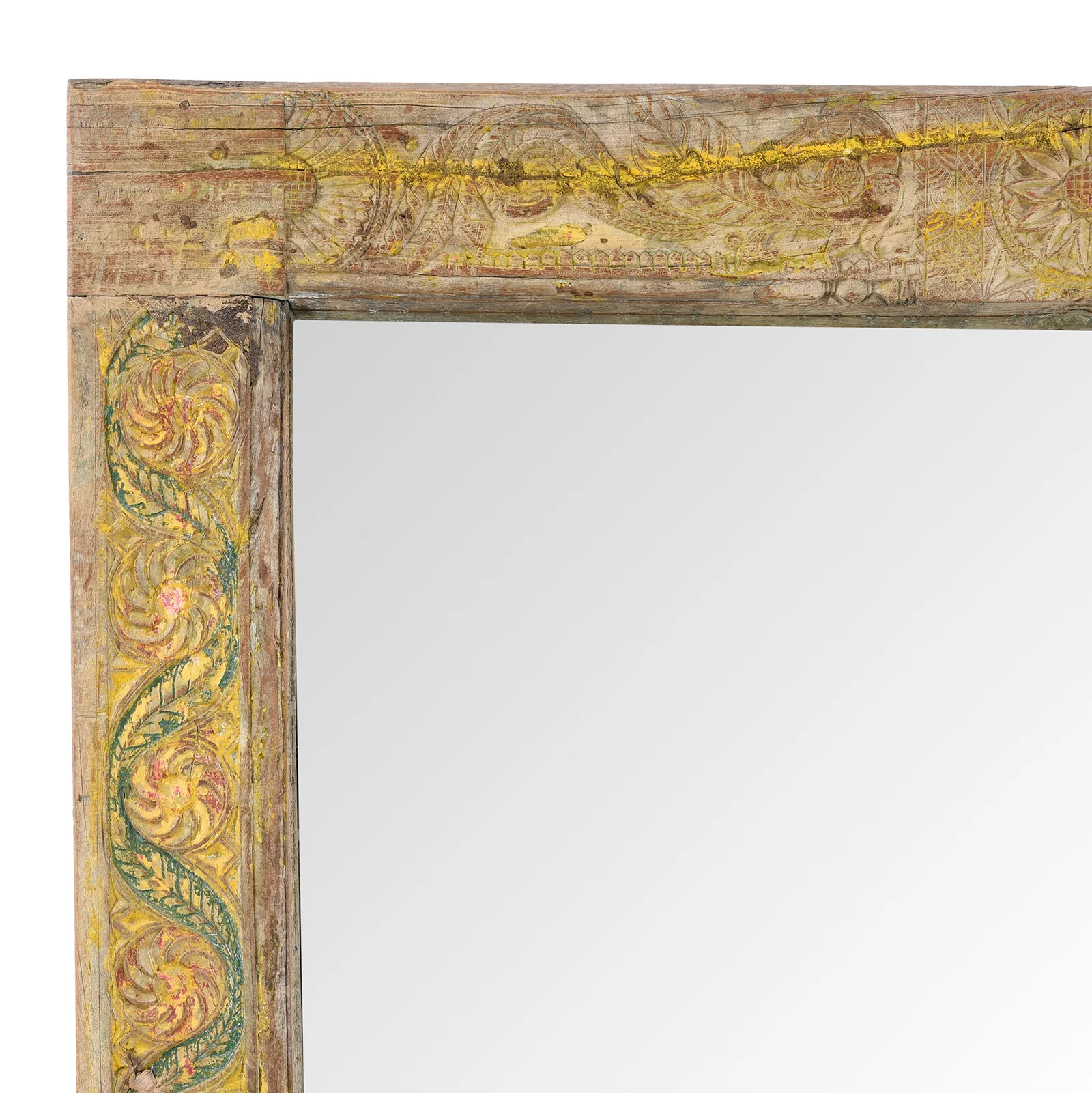 Painted Door Mirror From Andhra Pradesh - Late 19th Century - Image 3