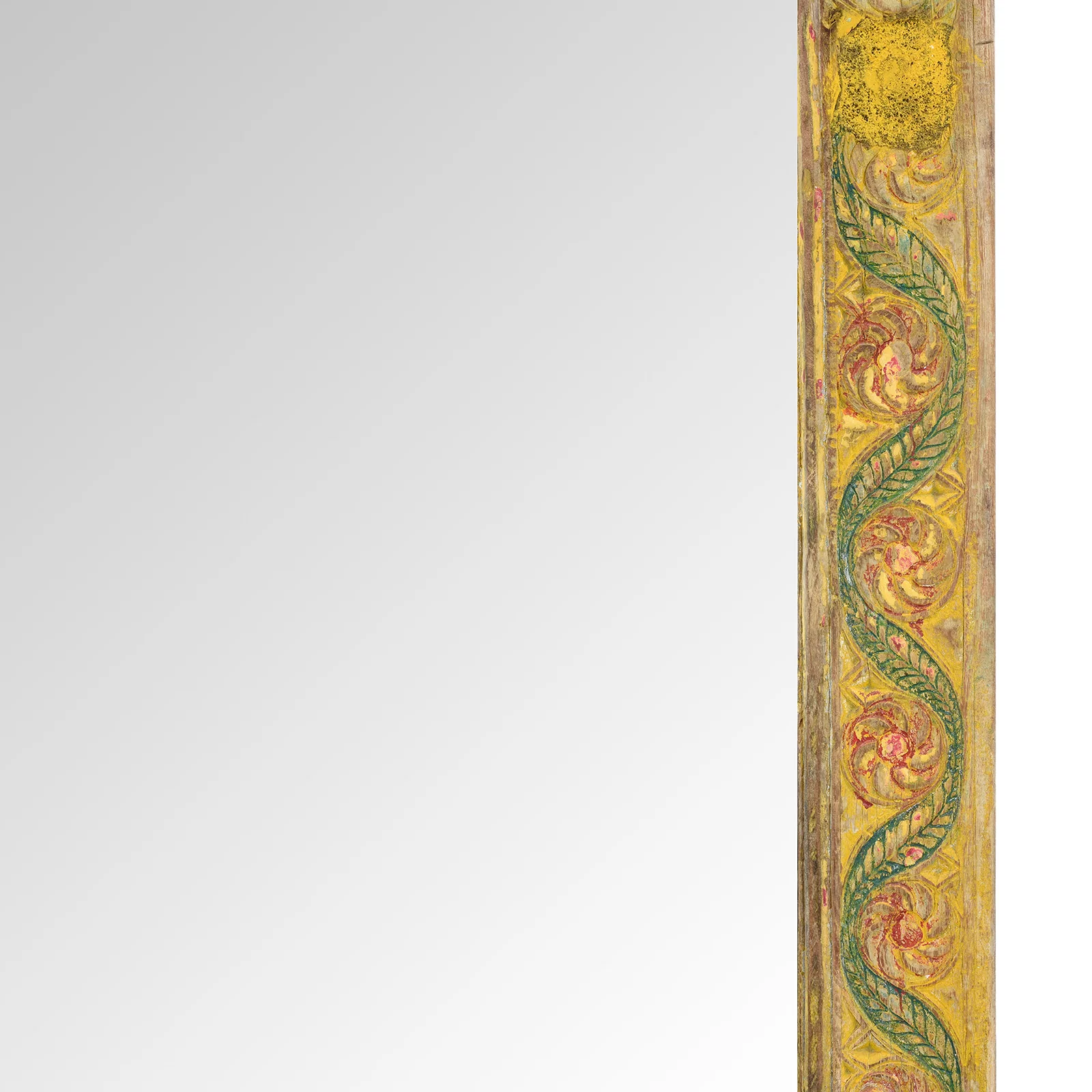 Painted Door Mirror From Andhra Pradesh - Late 19th Century - Image 4