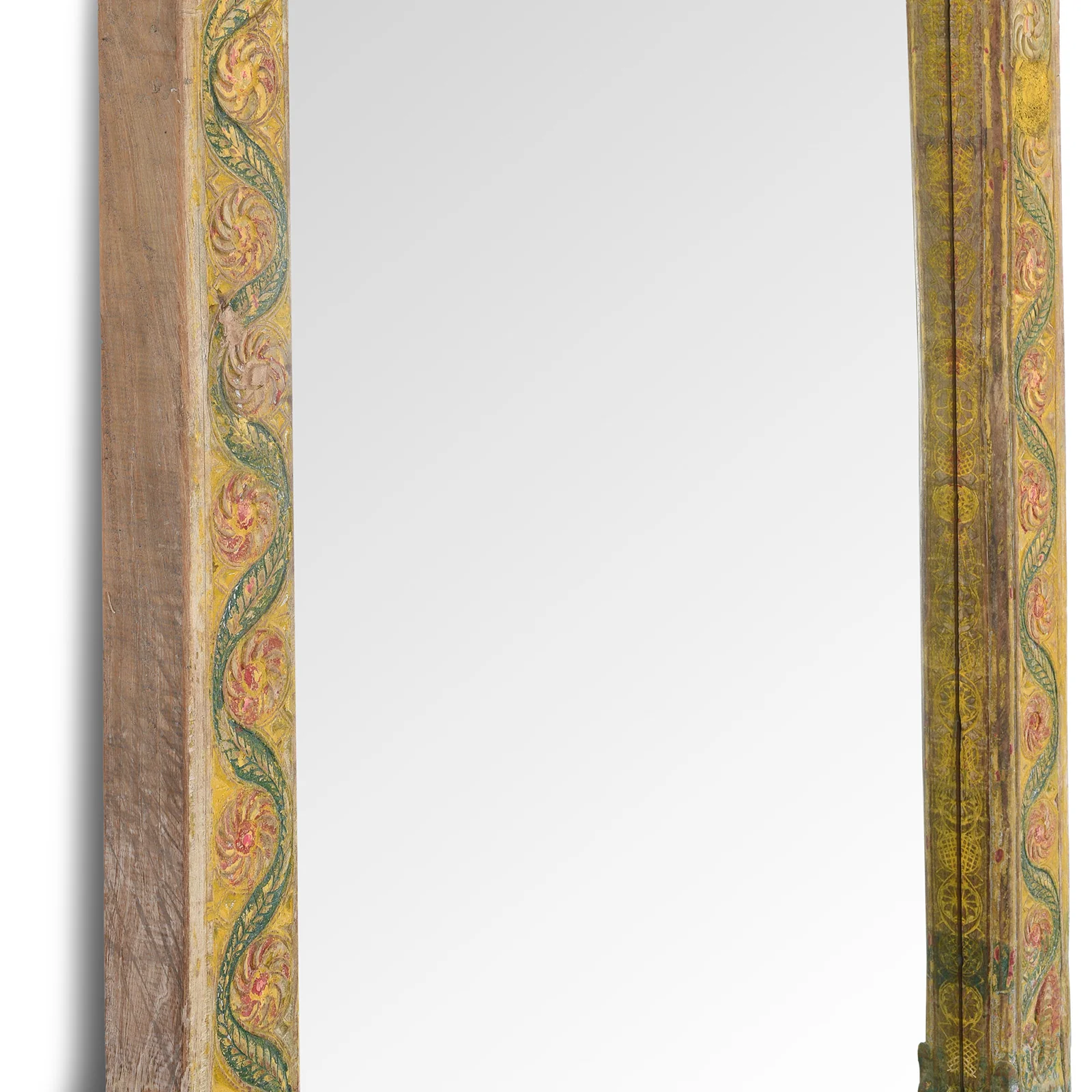 Painted Door Mirror From Andhra Pradesh - Late 19th Century - Image 6