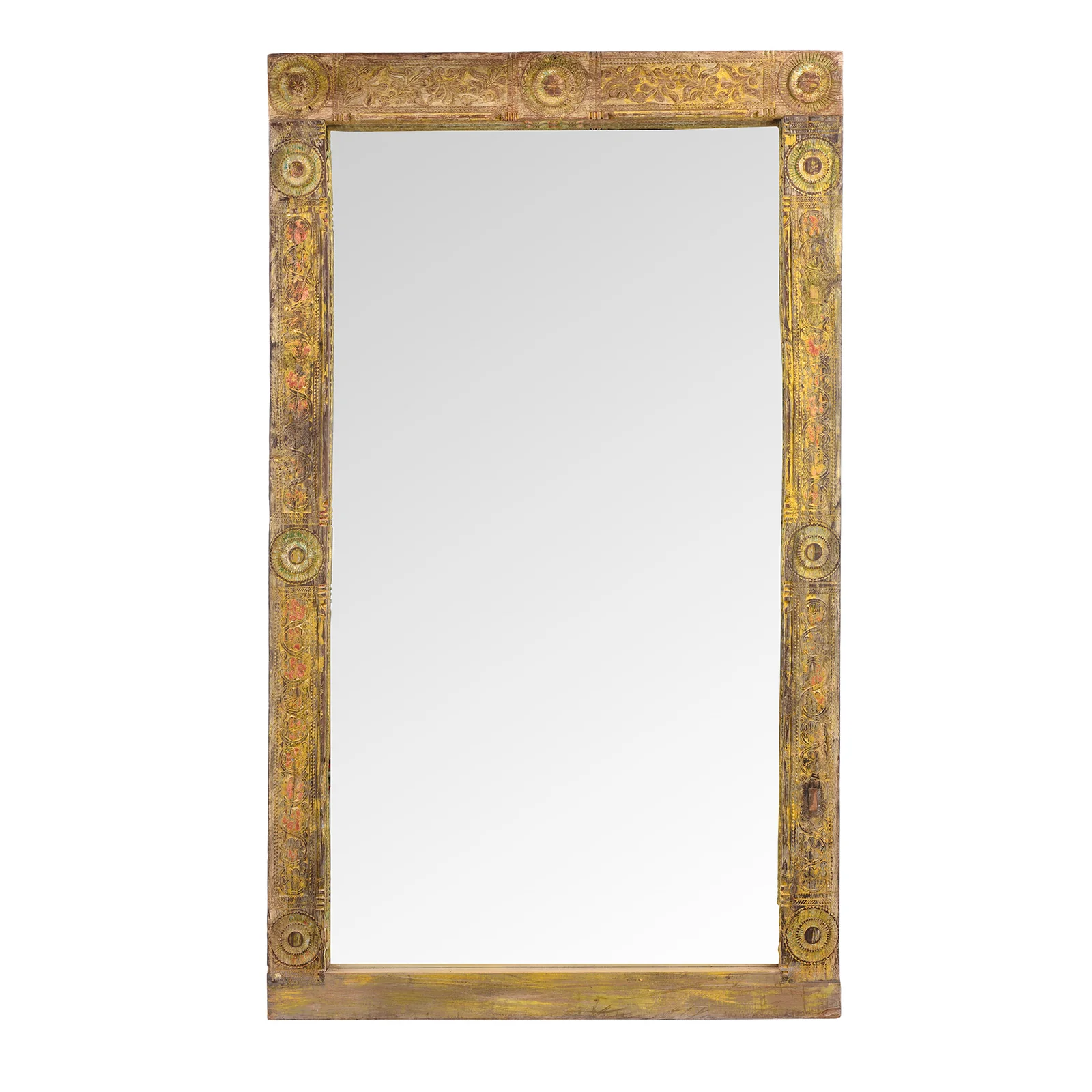 Painted Door Mirror From Andhra Pradesh - Late 19th Century - Image 2
