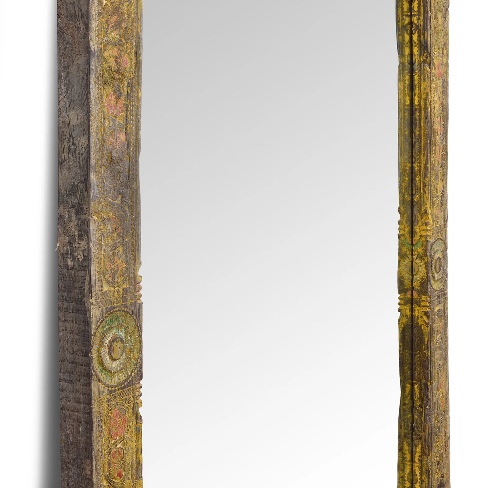 Painted Door Mirror From Andhra Pradesh - Late 19th Century - Image 9
