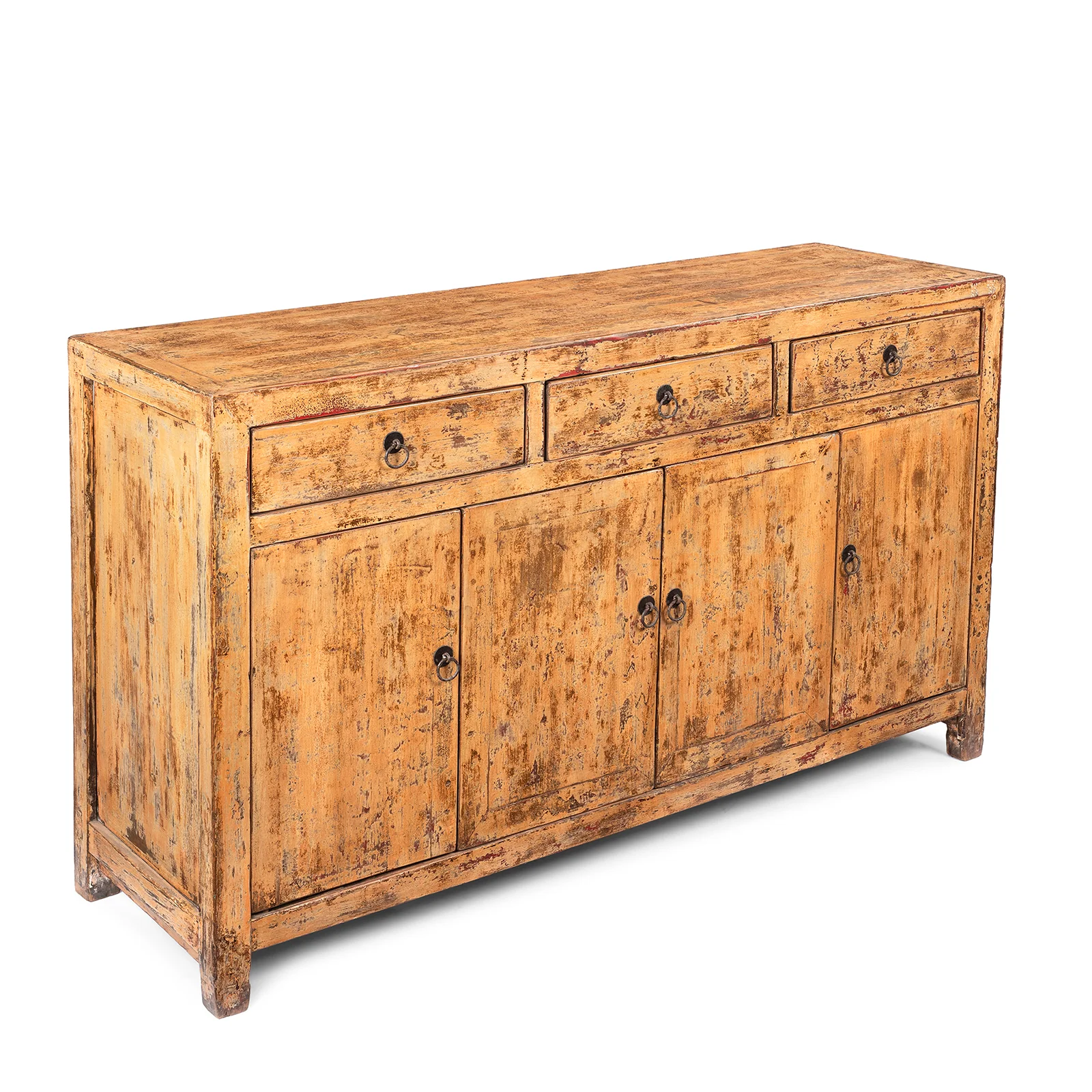 Chinese Yellow Lacquer Sideboard Made From Reclaimed Wood - Image 2
