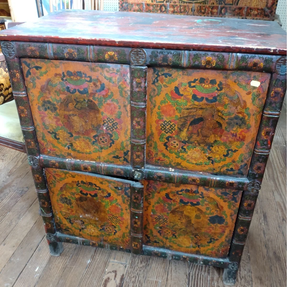 Painted Tibetan Altar Cabinet -  Late 19th Century - Image 13