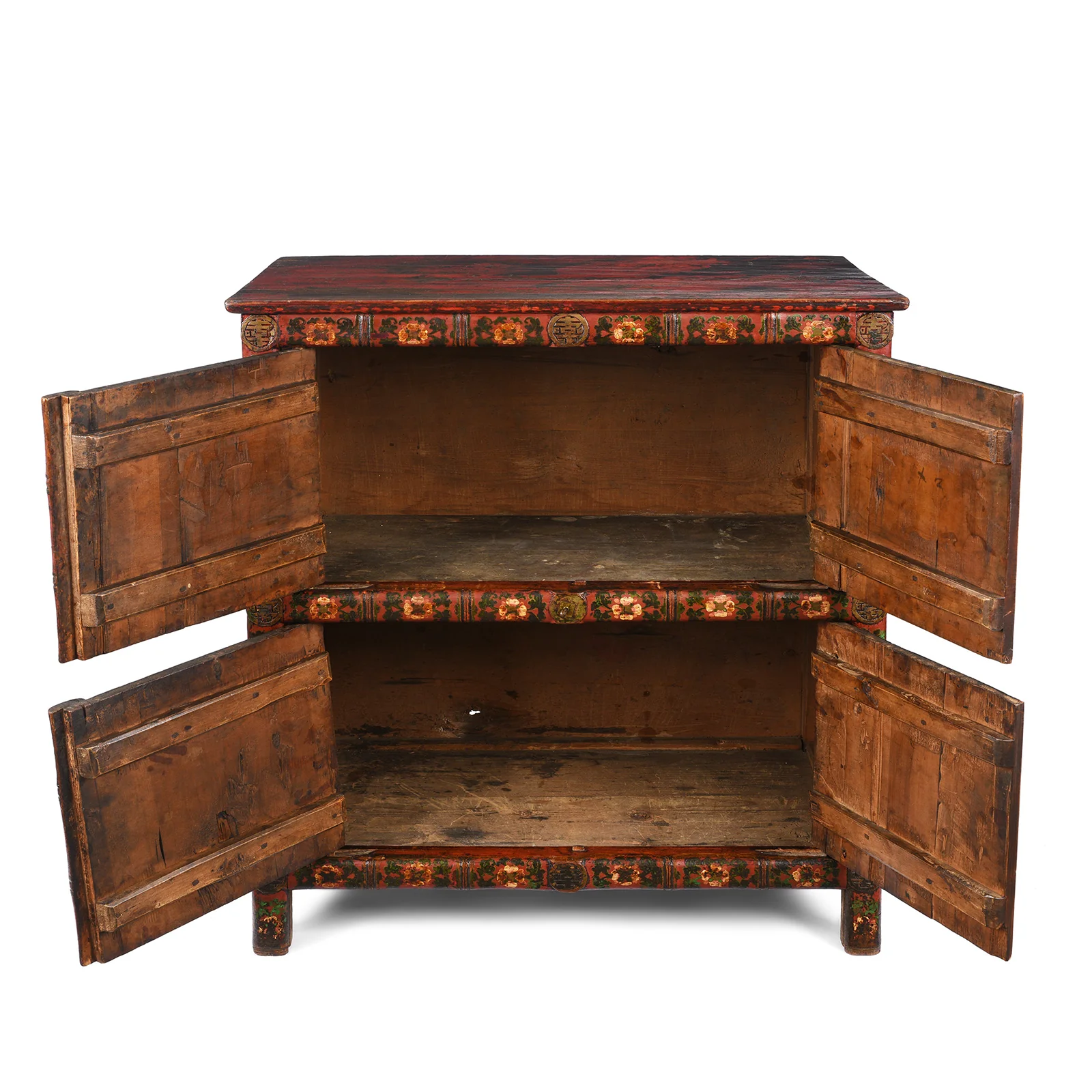 Painted Tibetan Altar Cabinet -  Late 19th Century - Image 4