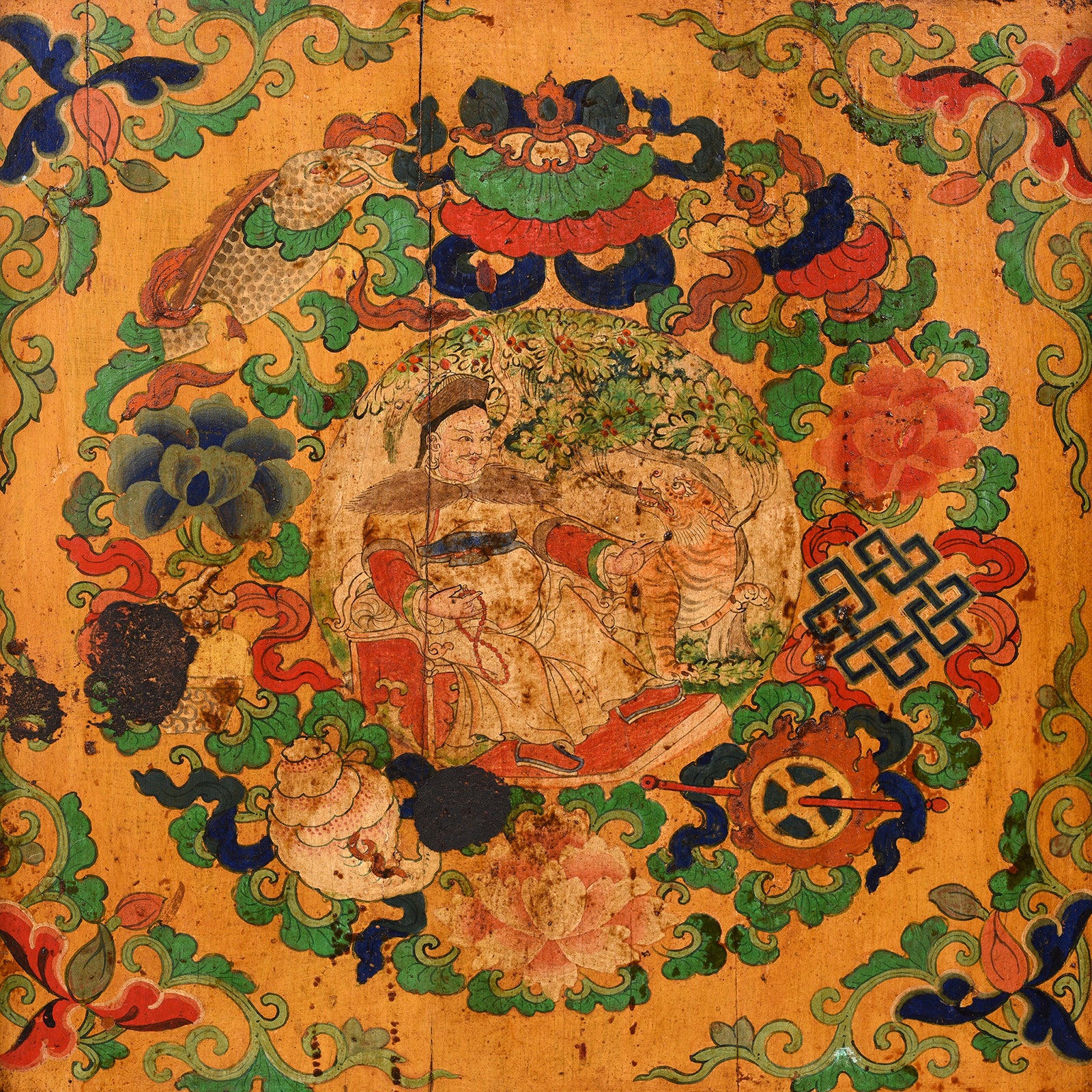 Painted Tibetan Altar Cabinet -  Late 19th Century - Image 5