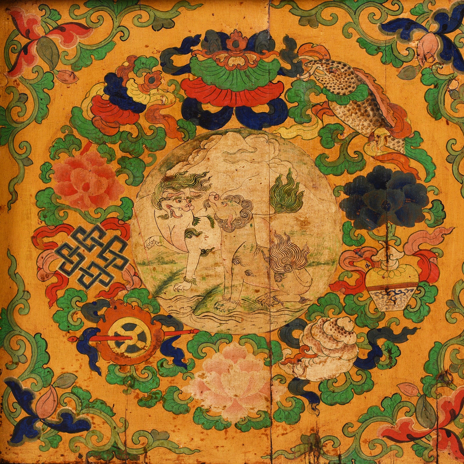 Painted Tibetan Altar Cabinet -  Late 19th Century - Image 8