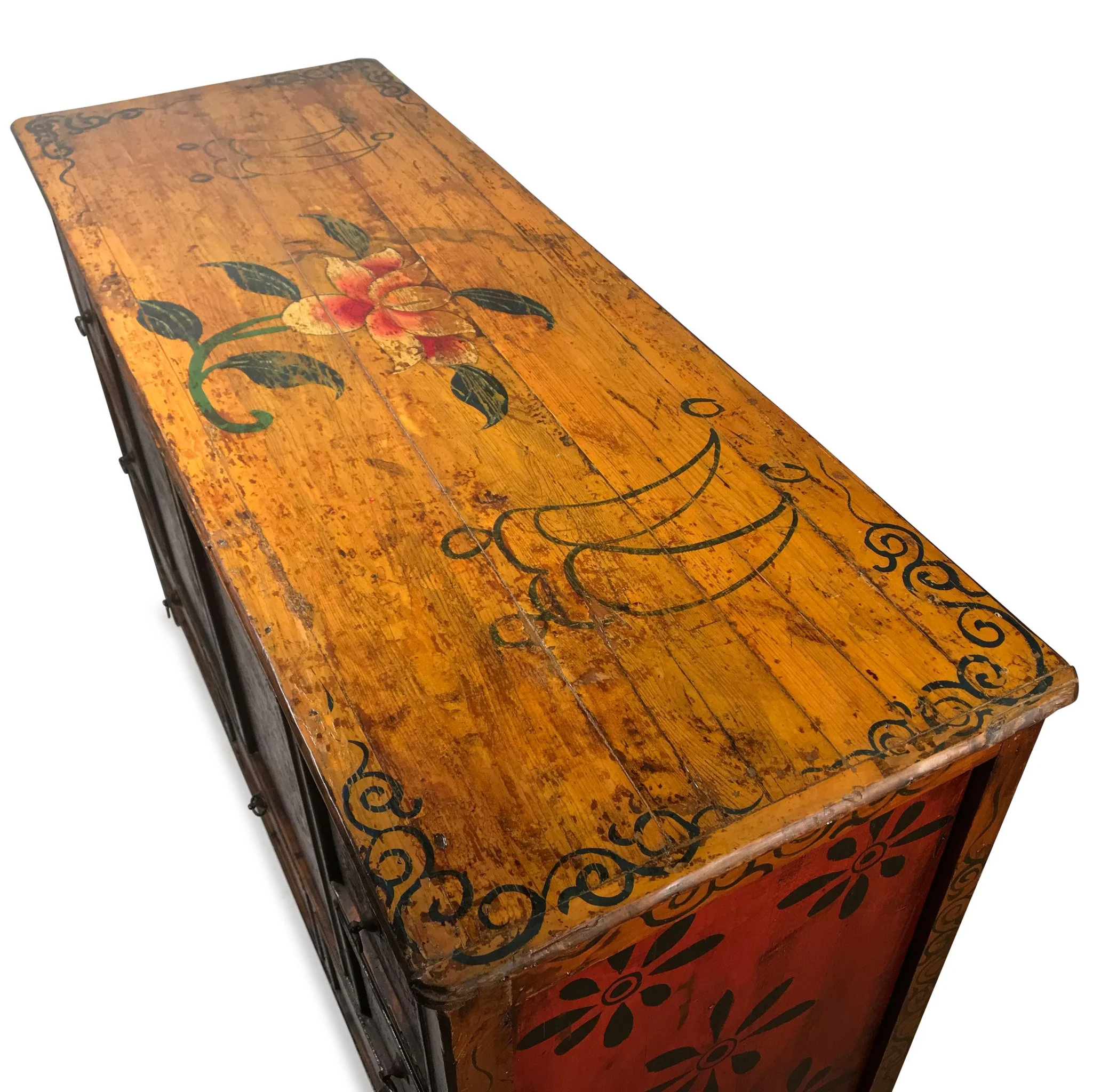 Painted Tibetan Altar Cabinet (Reproduction) - Image 5