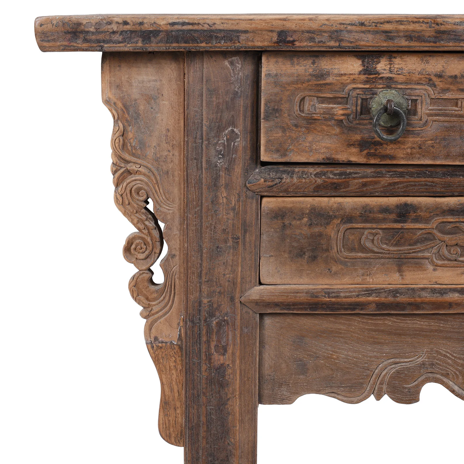 Yumu Elm Half Table From Shanxi Province - 19th Century - Image 2